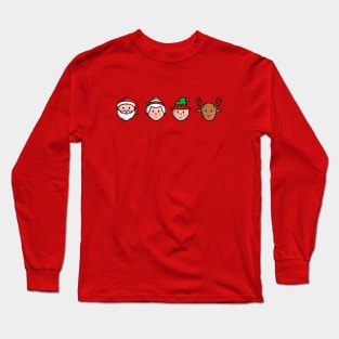 Santa Claus, Mrs. Claus, Buddy and Rudolph Long Sleeve T-Shirt